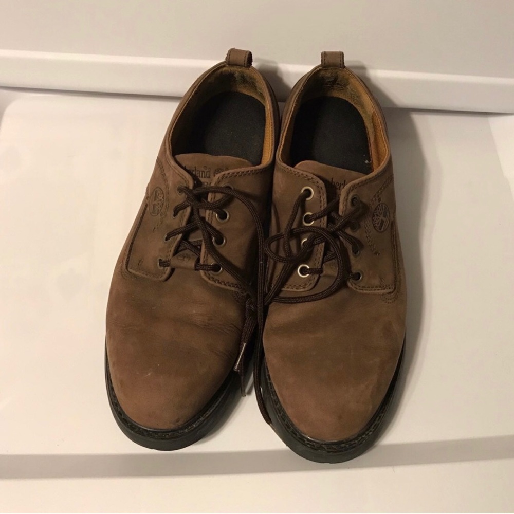 Timberland brown Leather Suede Lace-Up Oxford shoes men’s size 10 M waterproof